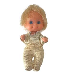 1973 Mattel SUNSHINE FAMILY BABY Doll Yellow Pajamas Yellow Pajamas Vintage